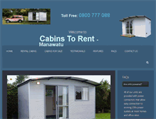 Tablet Screenshot of cabin-rentals.co.nz